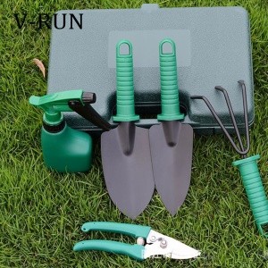 Most Popular Heavy Duty Garden Equipment 5 Pieces Aluminum Garden Hand Tools Box Set