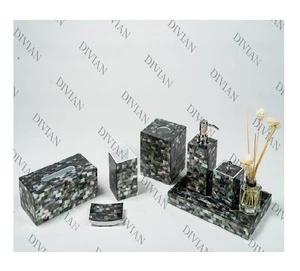 Mother of Pearl Bathroom Set Luxurious Mother of Pearl Bathroom SetsHandmade Bath Accessories