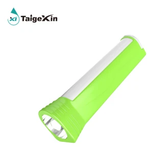 Multi-Functional Hand Torch Rechargeable Solar Powered LED Flashlight with Front and Side Lights