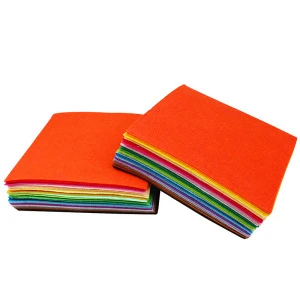 Multicolor Hard fabric felt sheets for crafts 100% polyester 6*6inch 40pcs