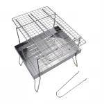 Multifunctional Stainless Steel Barbecue Grill Camping Wood Fire Stove BBQ Grill Foldable BBQ Charcoal Grill
