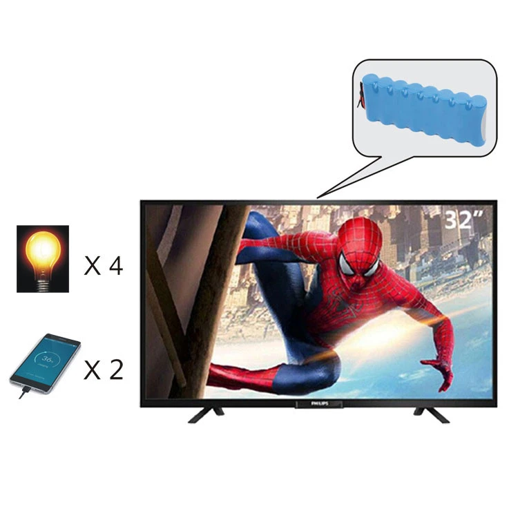 Multifunctional television rechargeable 32 inch solar LED TV