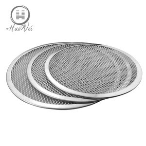 Multisize thickening Mesh aluminum baking pan pizza baking tray for pizza