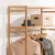 Natural Bamboo Simple Houseware Freestanding Clothes Garment Storage Organizer Rack