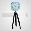 Nautical clock with wooden tripod