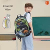 New Arrival 16 Inches Double Dinosaur Cartoon Cute Schoolbag For Boys Wear Proof Backpack Boys School Bag