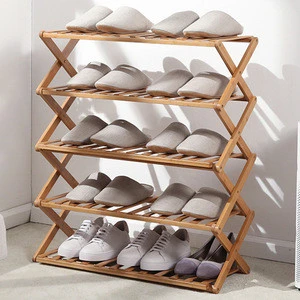 New Arrival Foldable Wooden Shoe Rack Storage, Durable Portable Shoe Organizer Shoe Rack Online
