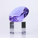 New Arrival Personalized Customized Design Purple Crystal Trophy Award in Folk Crafts Made In China