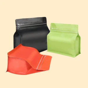 New Arrival Transparent Cheaper Paper Coffee Bean Packaging Bag Custom Printed Flat Bottom Coffee bag with Valve