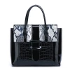 New Arriving Alligator Pattern Belt Top Handle Tote Patent Office Ladies PU Handbag Light Luxury Shoulder Bags