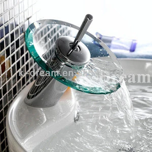 New design bathroom washing tap glass rainfall basin faucets