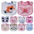 Import new design embroidered cotton baby bibs polyester printing cute baby drool bibs from China