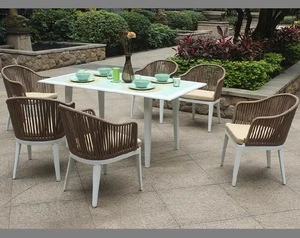 New Fashion Rope Dining Set Tesilin Chair and Table Garden Set