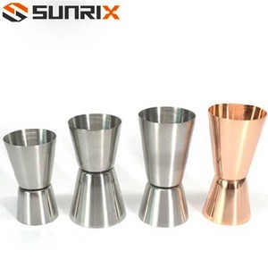 New fashionable Rose Gold stylish Bar Tools Stainless Steel Double Jigger