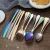 Import New Knife Fork Spoon Flatware Set Metal Luxury Western Tableware Set from China