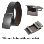 New Model Automatic Belt without  Ratchet Mens Leather Belts Adjustable Genuine Leather Belt Strap Without Holes
