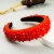 New style crystal fashion sponge wide edge lucky red wedding hair bead accessories bridal headband women