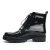 Import New style fashion zip patent leather round toe platform ankle boots women shoes from China