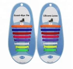 New Style Multi Colored Elastic Lazy Shoelaces No Tie Silicone Shoelace For Adults