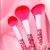 Import newest 3 pcs makeup tools with red pouch professional animal hair Brush OEM makeup brushes from China