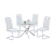 Import Nordic elegant glass furniture dinning set with 6 chairs dining table from China