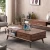 Import nordic solid wood coffee table Simple black walnut living room home light luxury table from China