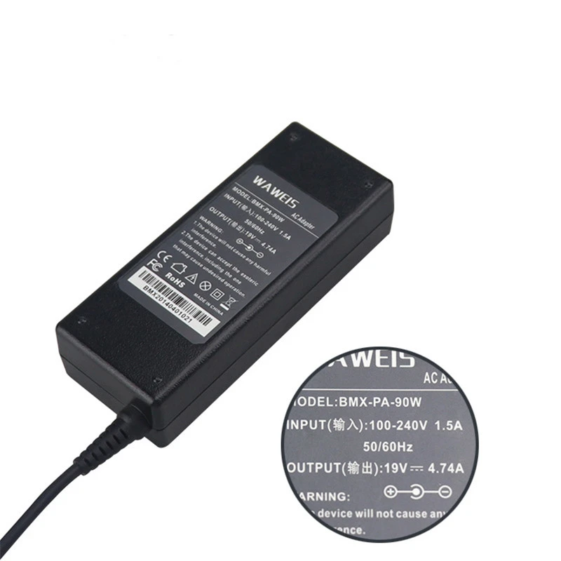 Notebook Charger 19V 4.74A Laptop AC Adapter 90W Power Supply 5.5mm 1.7mm for Acer Notebook