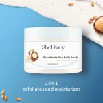 OEM ODM SheDiary Deep Cleansing Moisturizes Exfoliating Jasmine Rice Cream Vitamin E Body Facial Scrub