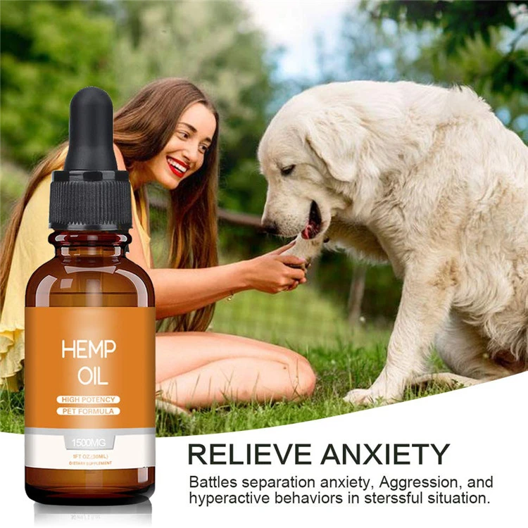 OEM wholesale Private label top grade 100% pure organic hemp cbd oil drops for dogs