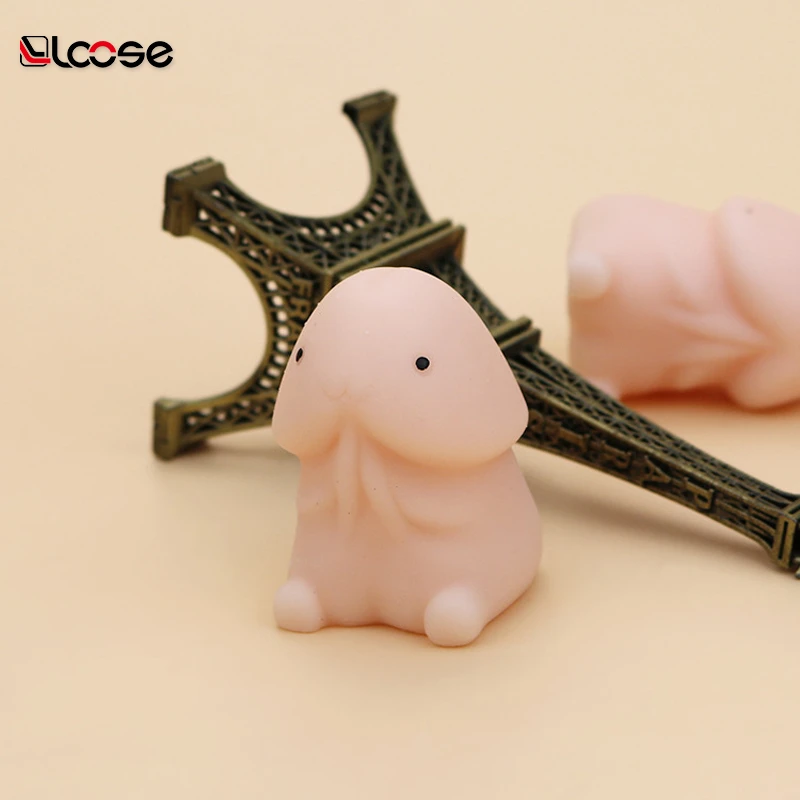Office stress relieving toy artificial rubber penis toys stress relief silicone squishy toys
