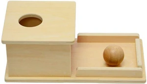 Other Toys &amp; Hobbies Wooden Toy Montessori Object Permanence Box With Tray And Ball