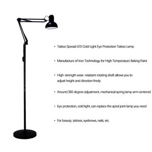 Ouliang Adjustable LED Light Folding Tattoo Floor Lamp Beauty Salon Working Light