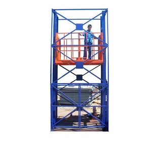 Outdoor and indoor stationary lead rail freight elevator / hydraulic warehouse cargo lift price