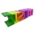 Outdoor Benches Decoration Multicolor Alphabet Fiberglass Bench For Shopping Mall