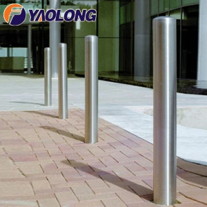 Outdoor roadway security stainless steel bollards warning products