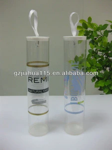 packaging tube for hair extension clear plastic tube