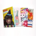 Paper craft handmade 4 Pack per set Music Greeting Cards for Happy Birthday
