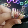 pave cubic zirconia rainbow rings jewelry women