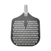 Perforated Flip Shovel Thicken Perforated Hard Film Anodized Pizza Pizza with Wooden Handle