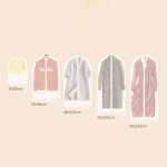 PEVA Sturdy Suit Bags Dust and Water Proof Garment Cover with Full Strong Zipper  Clear  Clothes Dust Cover