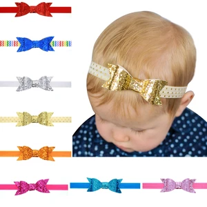 PHB51493 sequin bow design girls hairbands hair accessories