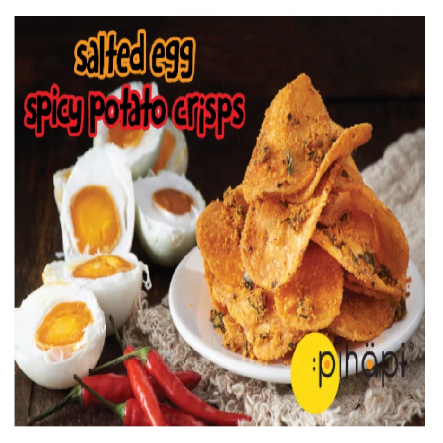 Pihapi Made-in-Malaysia Salted Egg Spicy Potato Chips Snack