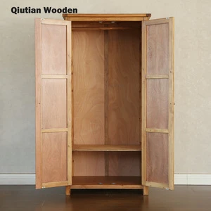 Pine wood with 2 door wardrobe and 4 door bedroom wooden wardrobe American style furniture
