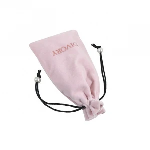 Pink mini jewelry velvet pouch fabric drawstring bag  for bracelet