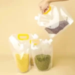 Plastic Airtight Food Storage Cereal Container Grain Moisture-proof Sealed Bag Transparent Grain Storage Bags
