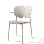 Plastic Modern Outdoor Dining Room Chairs With Armrest