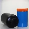 Plastic reversible in opaque white push down and turn bottles with wide mouth