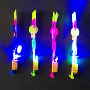 Plastic Rocket led flying arrow helicopter toy
