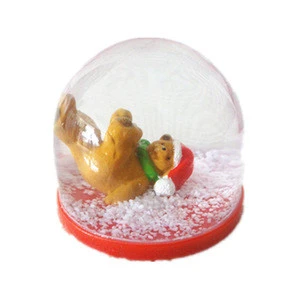 Plastic snowman water globes crafts