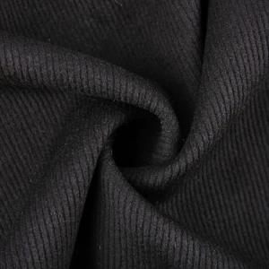 Popular sale soft hand feel custom ribbed knit recycled polyester fabric for garment